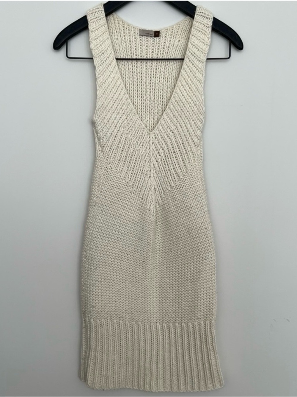 ARITZIA Wilfred Sleeveless V-Neck Alpaca Wool Knit Sweater Vest Dress | Sz S